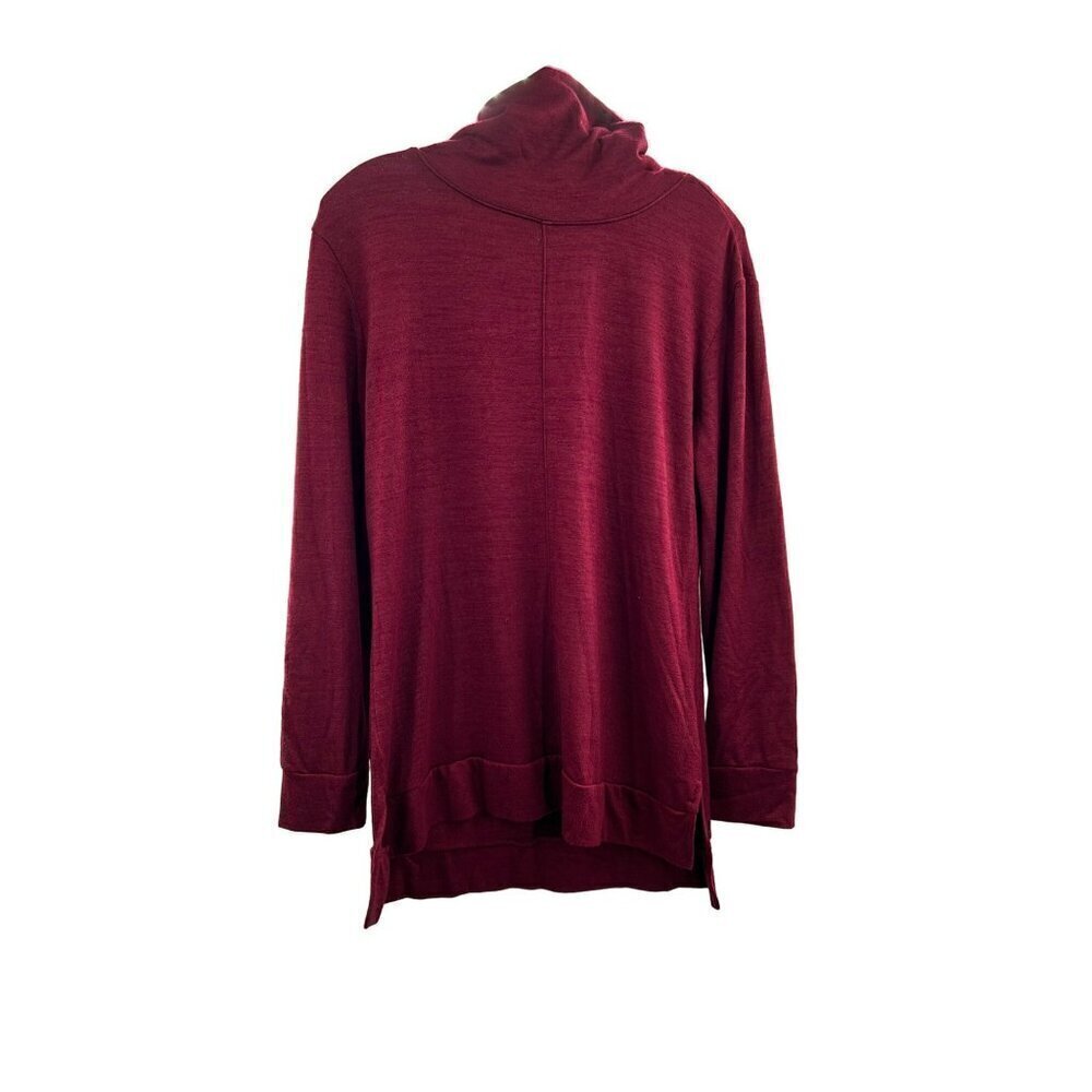 A New Day Women's Cowl Neck Long Sleeve Burgundy Sweater Size Small